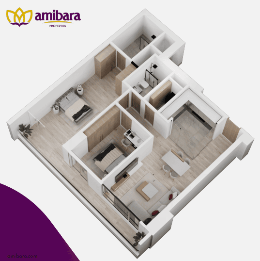 Two Bedroom 147sqm Floor Plan