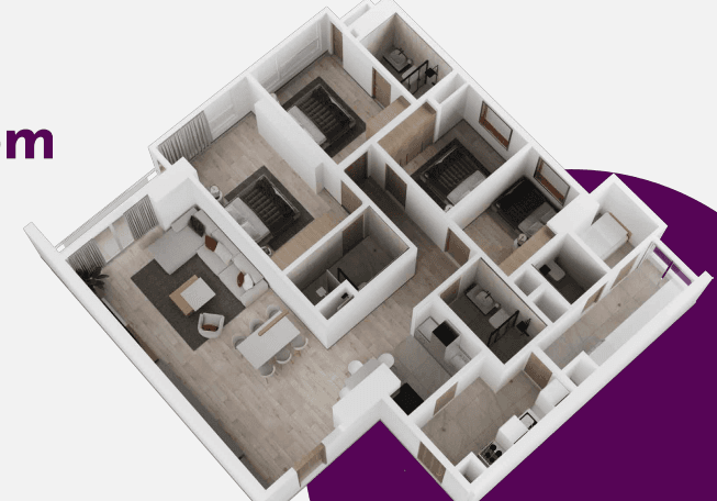 Four Bedroom 212sqm Floor Plan